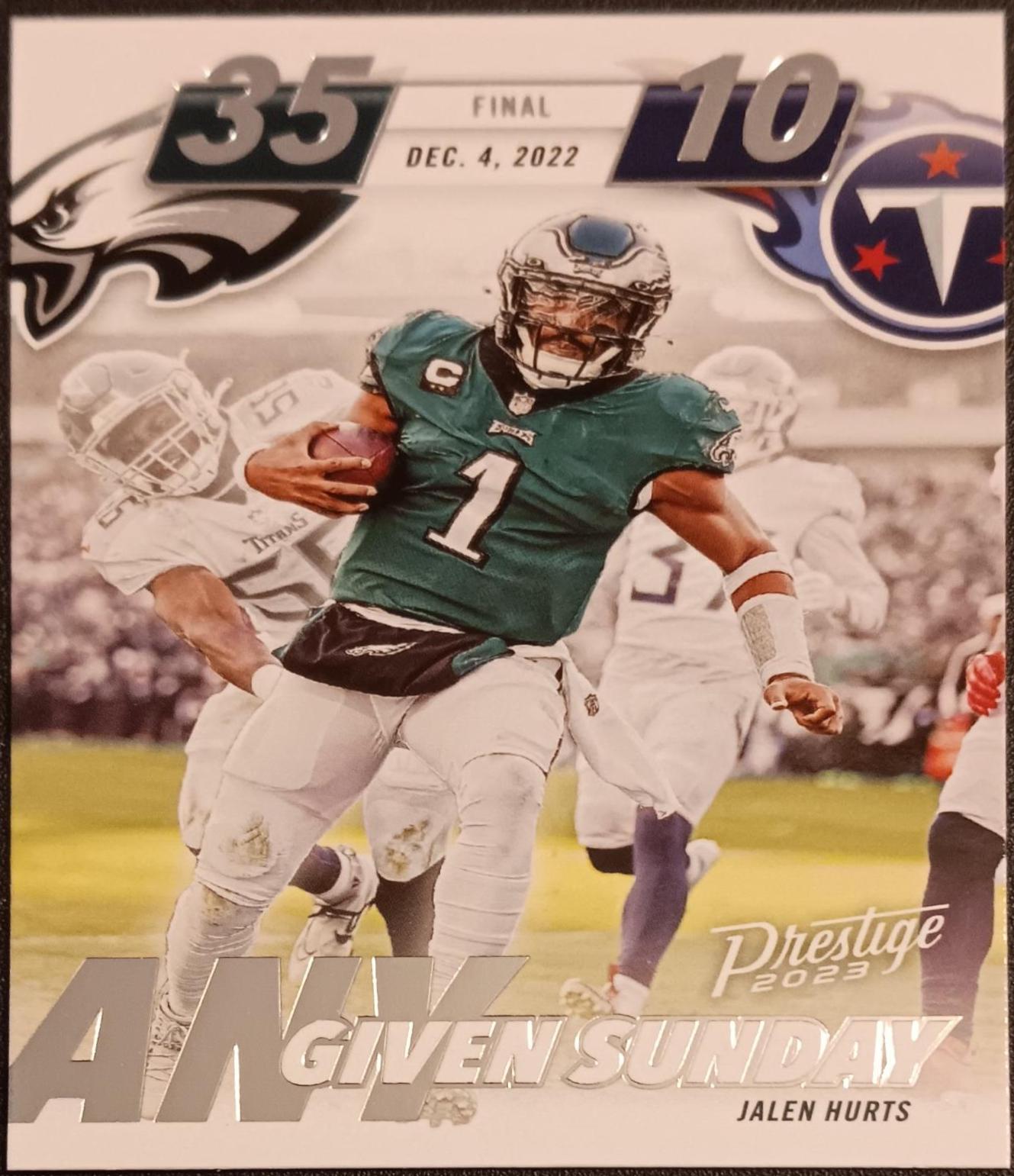 Jalen Hurts #AGS-13 Football Cards 2023 Panini Prestige Any Given Sunday