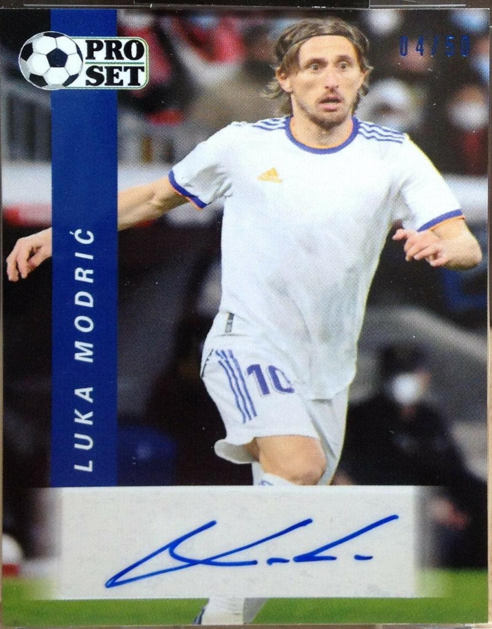 Luka Modric #PS-LM2 Soccer Cards 2022 Pro Set Autographs