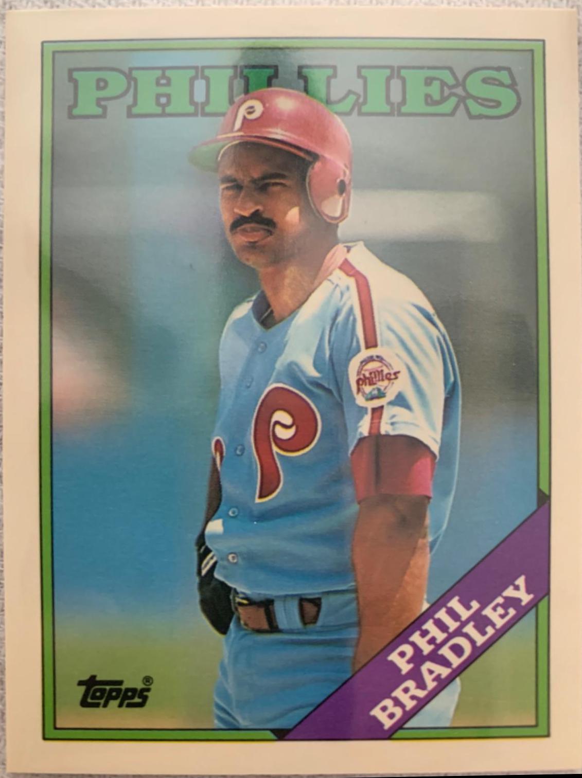 Phil Bradley #18T Baseball Cards 1988 Topps Traded Tiffany