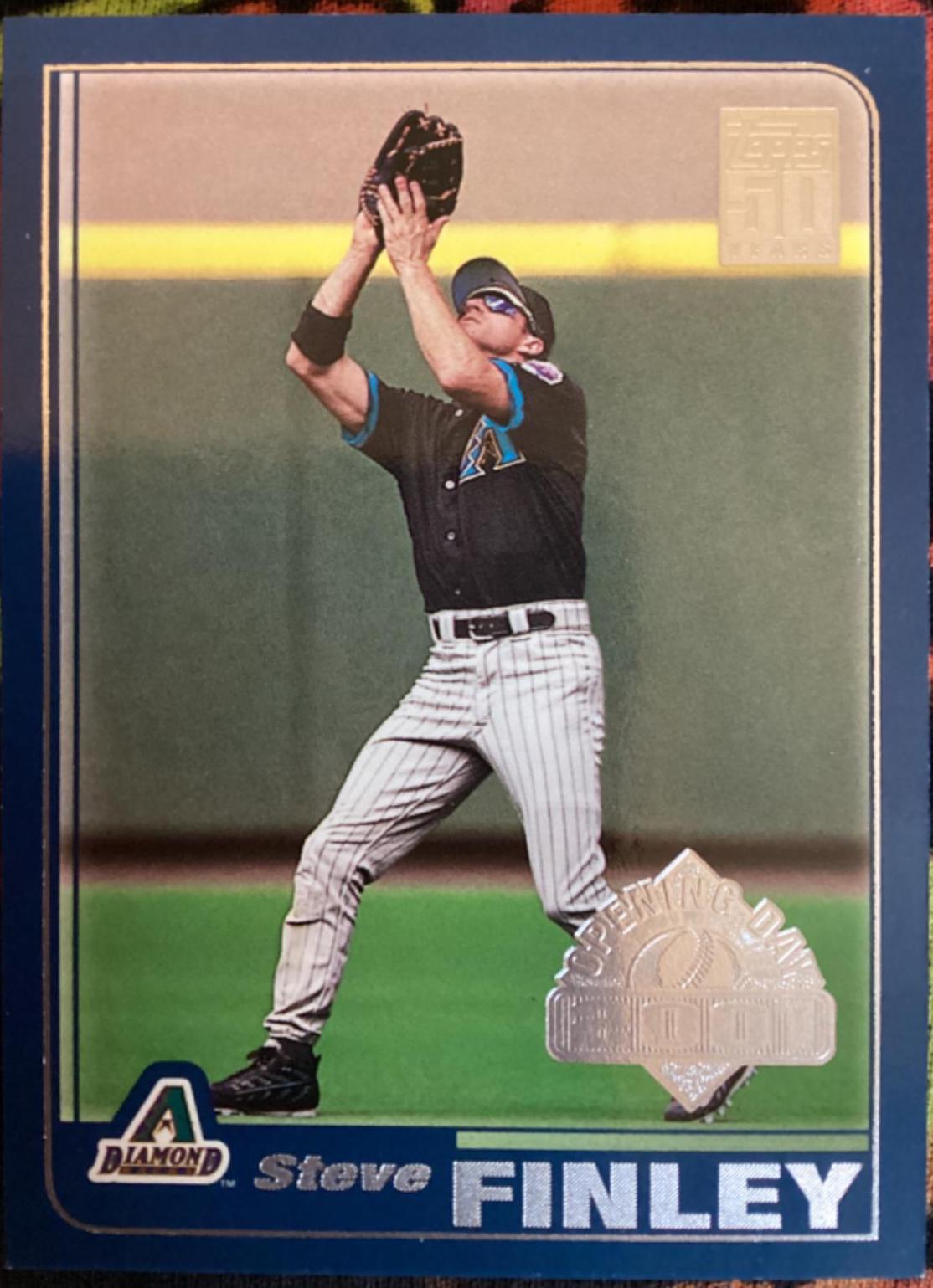 Steve Finley #130 Baseball Cards 2001 Topps Opening Day