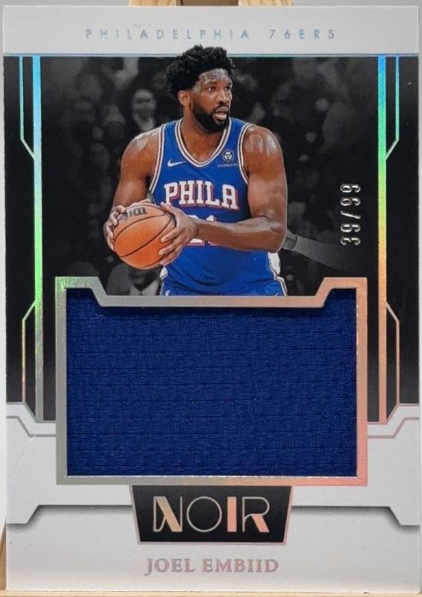 Joel Embiid #JM-EMB Basketball Cards 2023 Panini Noir Jumbo Material