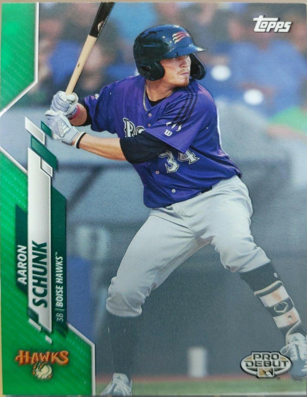 Aaron Schunk #PD-101 Baseball Cards 2020 Topps Pro Debut