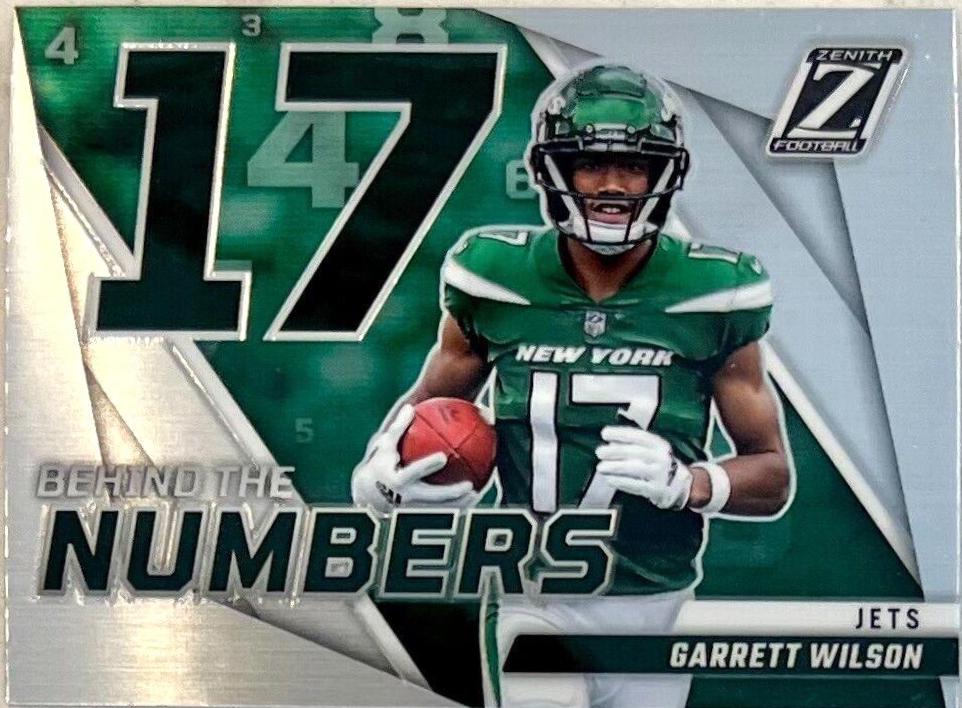 Garrett Wilson #BN-GW Football Cards 2022 Panini Zenith Behind the Numbers