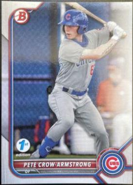 Pete Crow Armstrong #BPPF-102 Baseball Cards 2022 Bowman 1st Edition