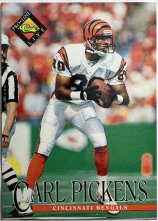 Carl Pickens #19 Football Cards 1994 Pro Line Live