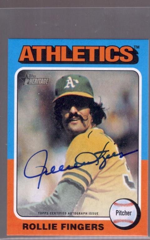 Rollie Fingers #ROA-RF Baseball Cards 2024 Topps Heritage Mini Real One Autograph
