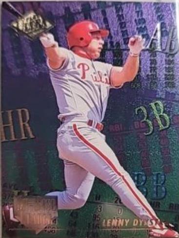 Lenny Dykstra #3 Baseball Cards 1994 Ultra on Base Leader