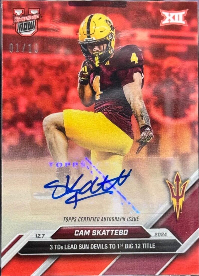 Cam Skattebo #55D 2024 Bowman U Now Autograph Football