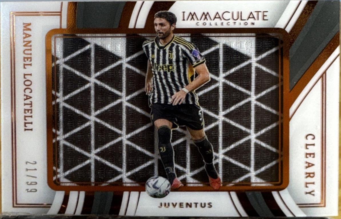 Manuel Locatelli #33 Soccer Cards 2023 Panini Immaculate Clearly Jersey
