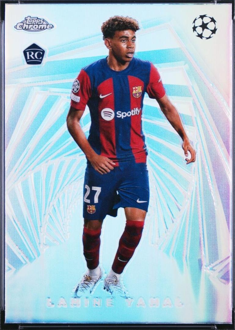 Lamine Yamal #HB-2 Soccer Cards 2023 Topps Chrome UEFA Club Hobby Master