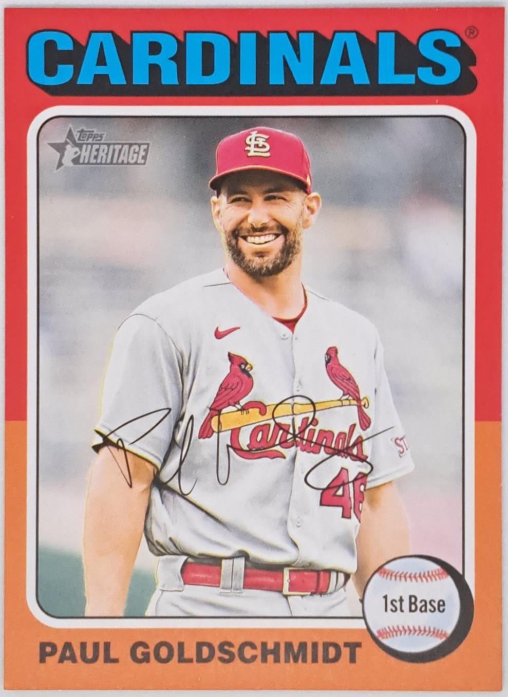 Paul Goldschmidt #490 Baseball Cards 2024 Topps Heritage Color Swap