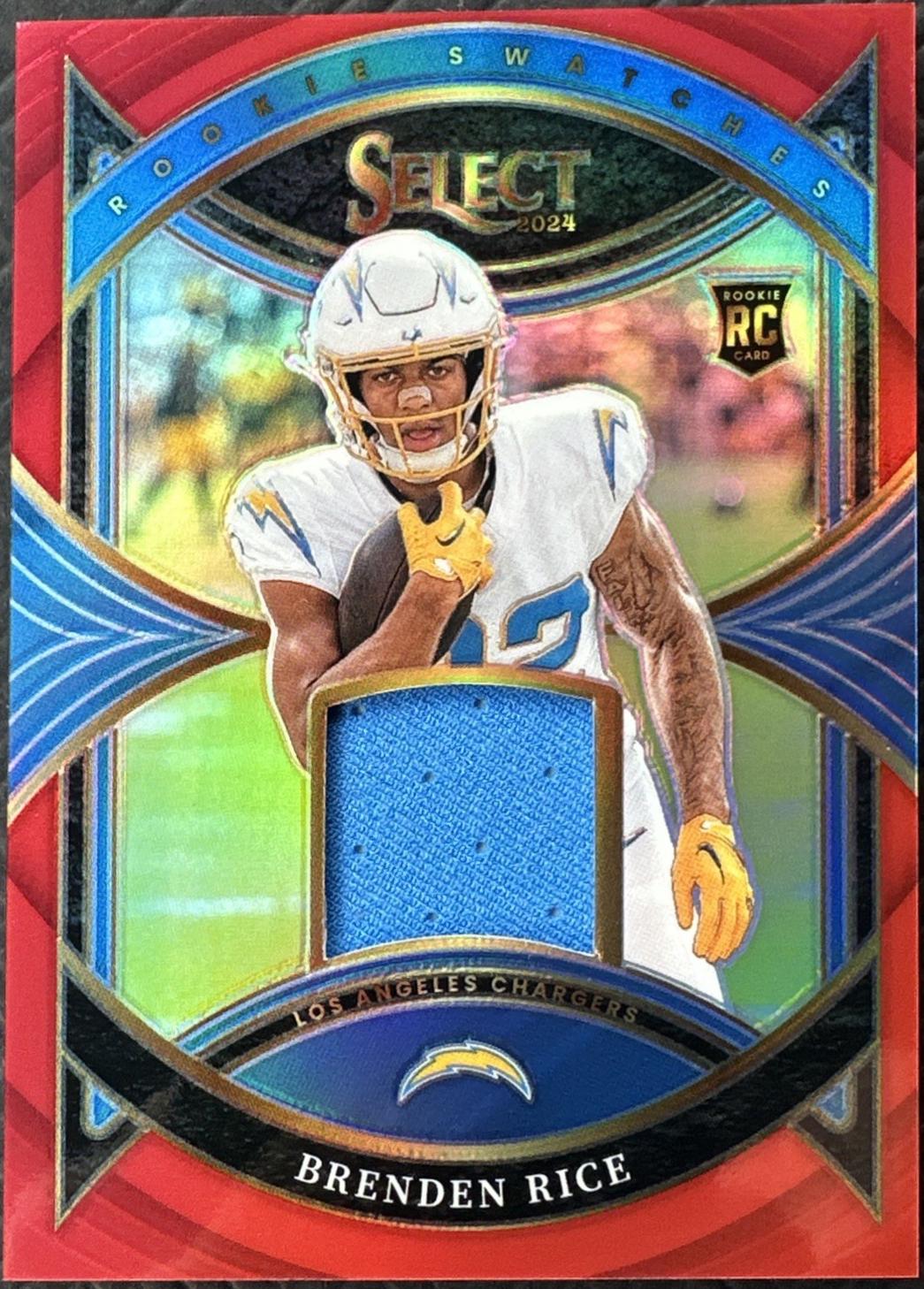 Brenden Rice [Red] #RS-BRE Prices | 2024 Panini Select Rookie Swatches ...
