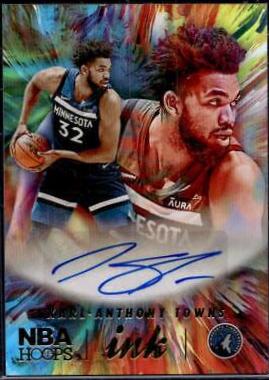 Karl Anthony Towns #HI-KAT Basketball Cards 2022 Panini Hoops Ink Autographs