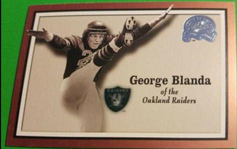 George Blanda #51 2000 Fleer Greats Of The Game Football