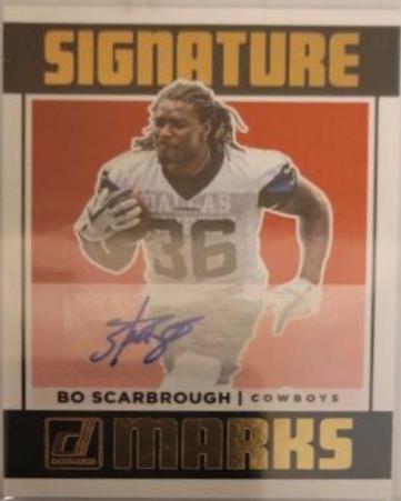 Bo Scarbrough Football Cards 2018 Donruss Signature Marks