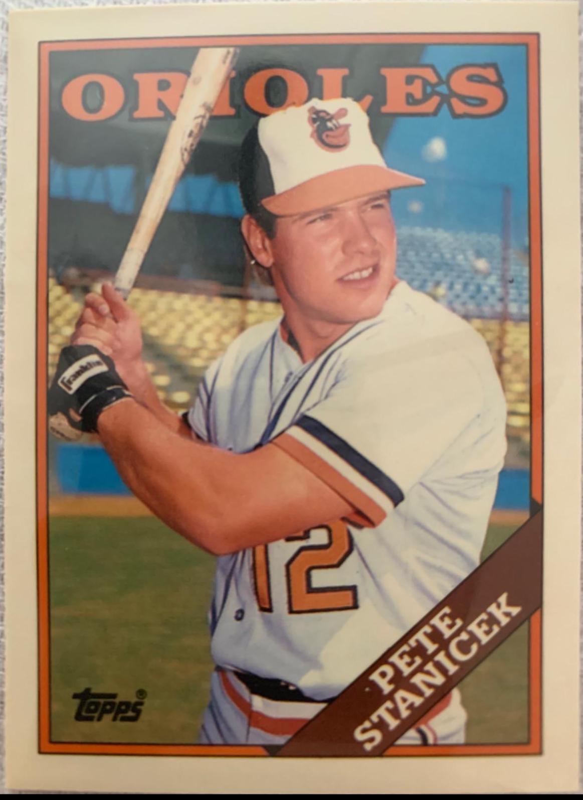 Pete Stanicek #114T Baseball Cards 1988 Topps Traded Tiffany