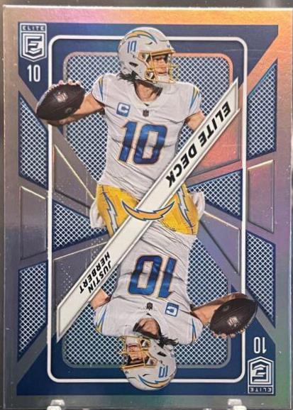 Justin Herbert #ED-3 Football Cards 2023 Panini Donruss Elite Deck
