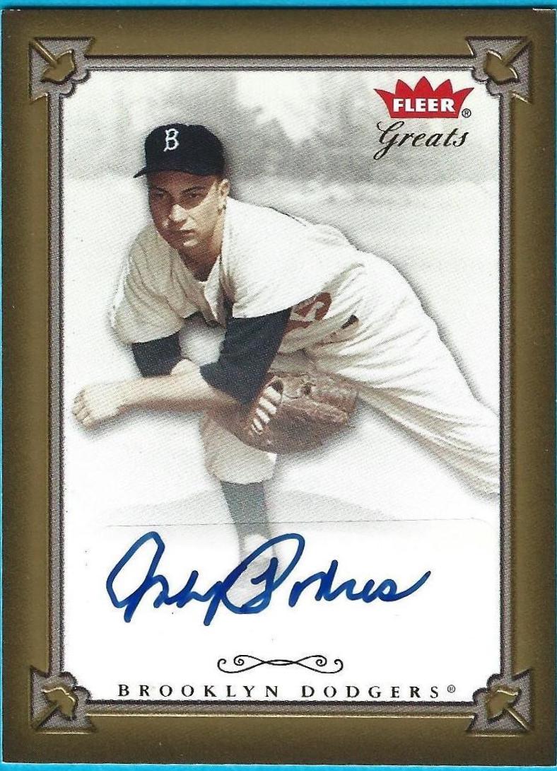 Johnny Podres #GBA-JP2 2004 Fleer Greats Of The Game Autograph Baseball