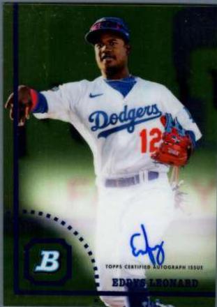 Eddys Leonard #CPA-EL Baseball Cards 2022 Bowman Heritage Chrome Prospect Autographs