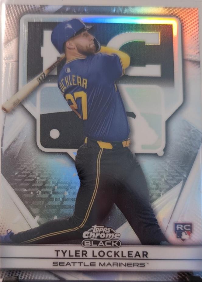 Tyler Locklear #136 Baseball Cards 2025 Topps Chrome Black Rookie Design Variation