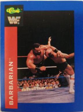 Barbarian #27 Wrestling Cards 1991 Classic WWF