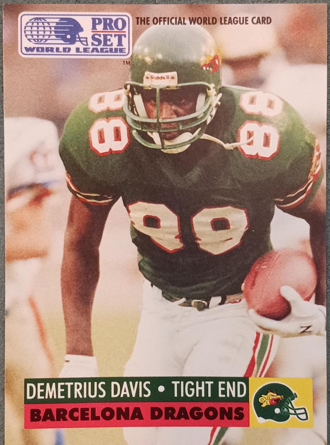 Demetrius Davis #34 Football Cards 1991 Pro Set Wlaf