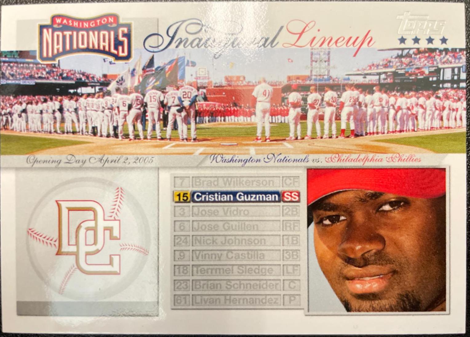 Cristian Guzman #NI-CG Baseball Cards 2005 Topps Updates & Highlights Nationals Inaugural Lineup