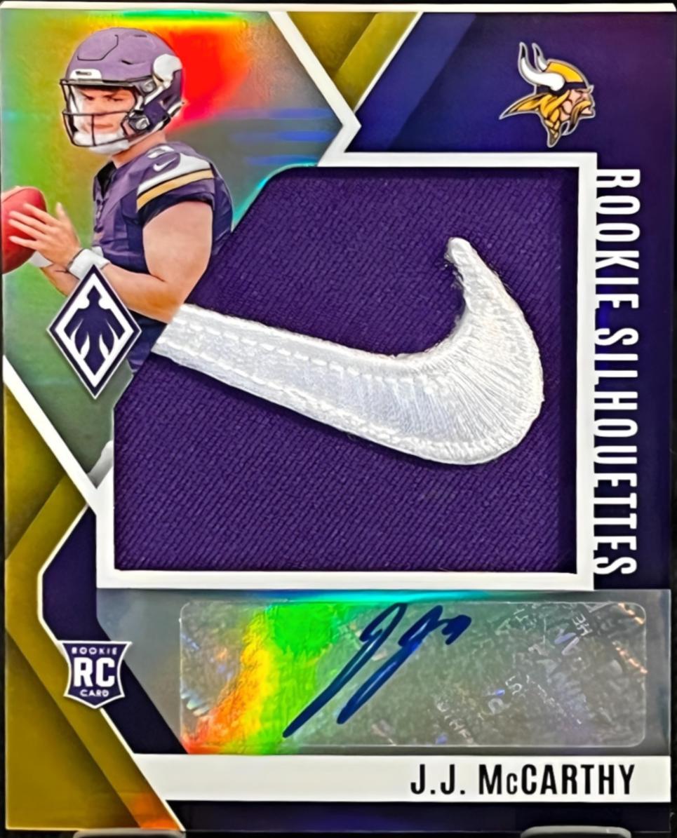 J.J. McCarthy #RS-JMY Football Cards 2024 Panini Phoenix Rookie Silhouettes