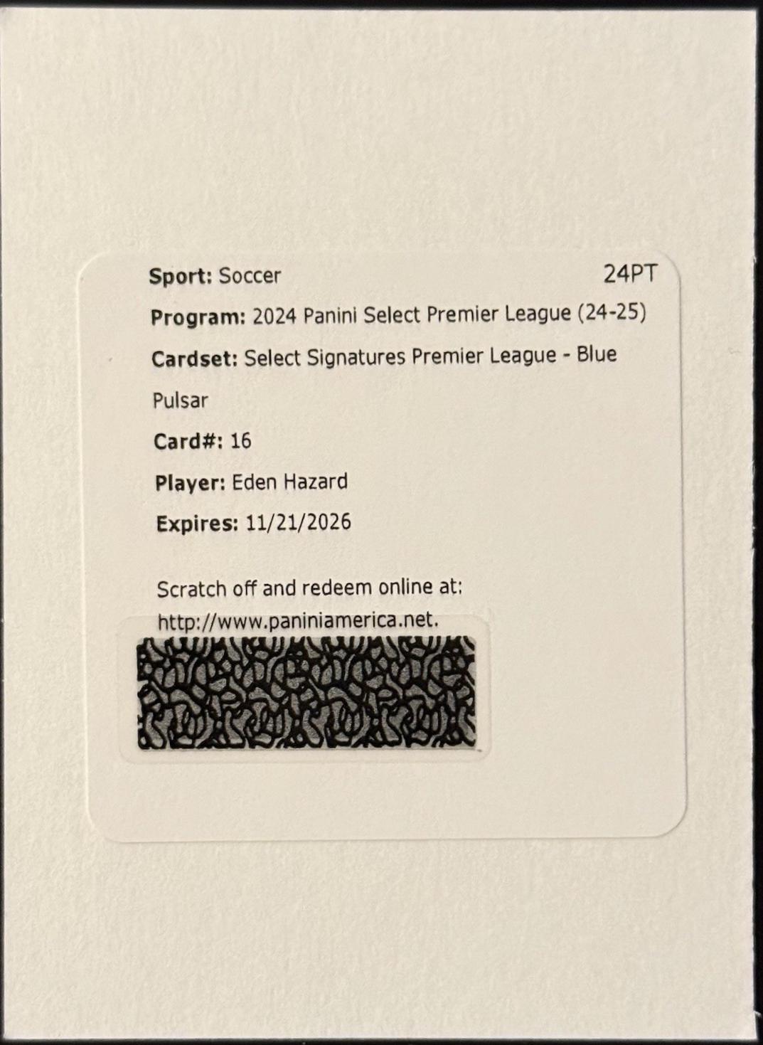 Eden Hazard [Blue Pulsar] #16 Prices | 2024 Panini Select Premier