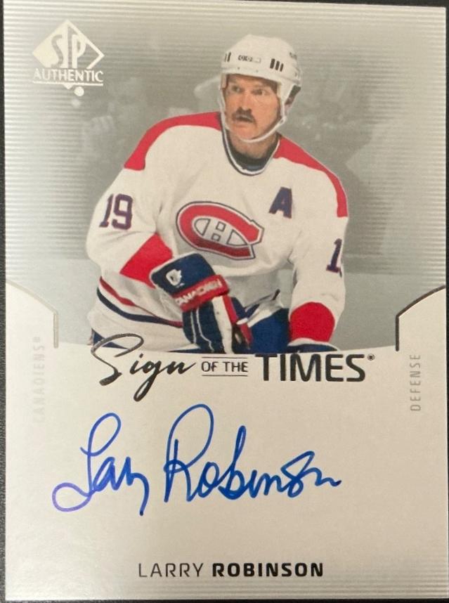 Larry Robinson #SOTT-LR 2025-26 SP Authentic Hockey Sign of the Times