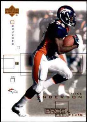 Mike Anderson #27 Football Cards 2001 Upper Deck Pros & Prospects