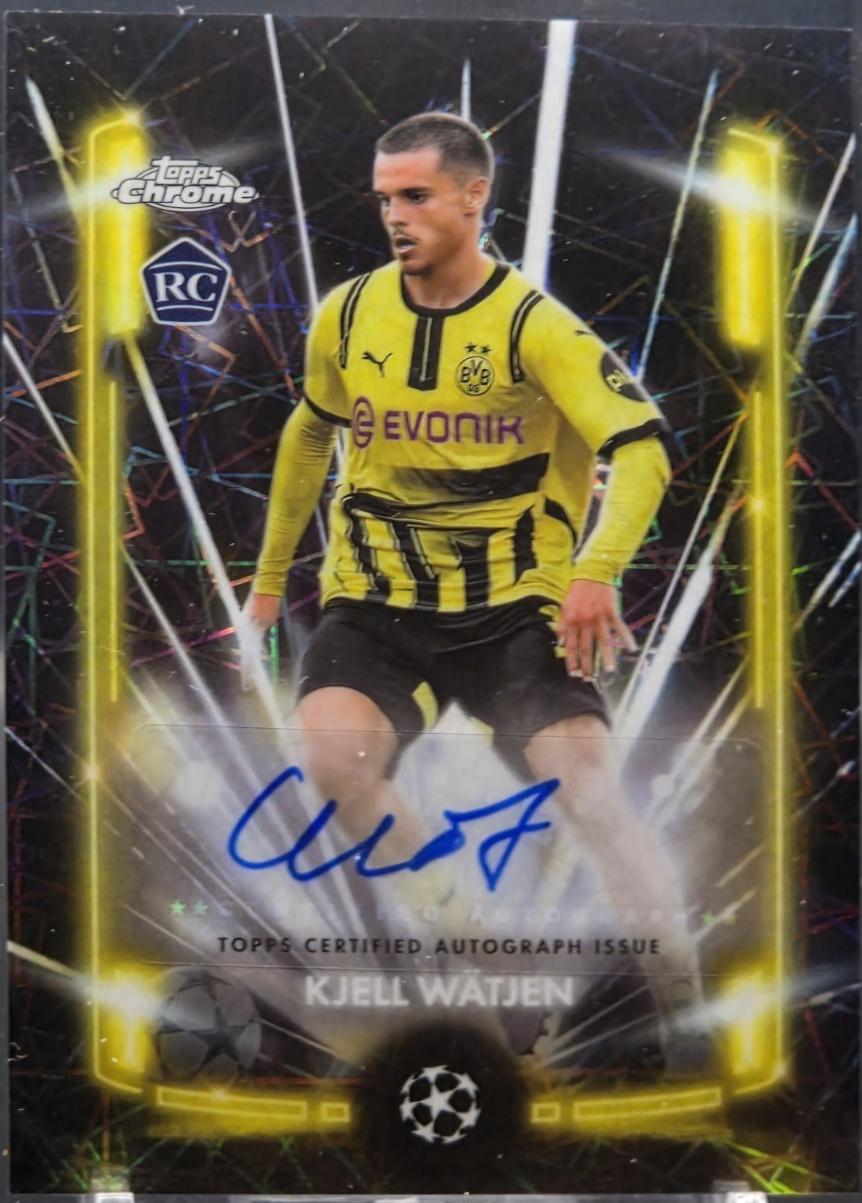 Kjell Watjen #BLA-KW 2024 Topps Chrome UEFA Black Lazer Autograph