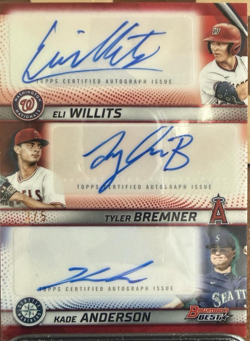 Tyler Bremner / Kade Anderson / Eli Willits [Red] #TA-WBA