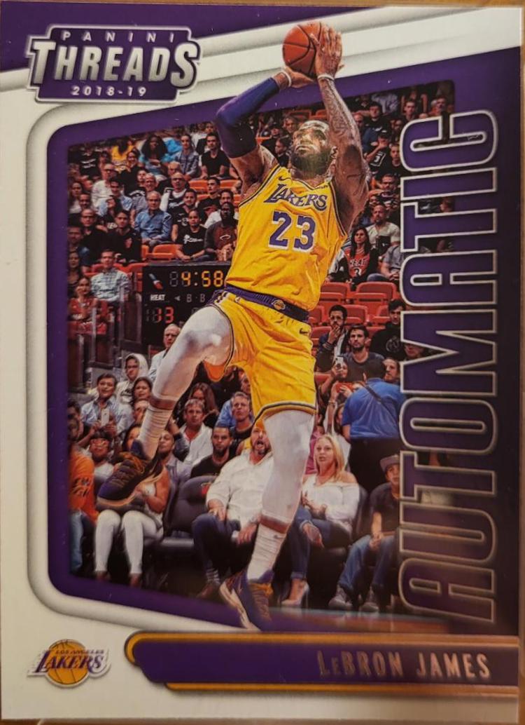 Lebron James #7 Basketball Cards 2018 Panini Threads Automatic