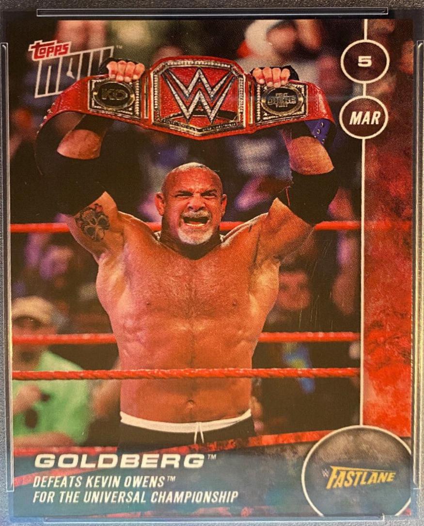Goldberg #65 Wrestling Cards 2017 Topps Now WWE