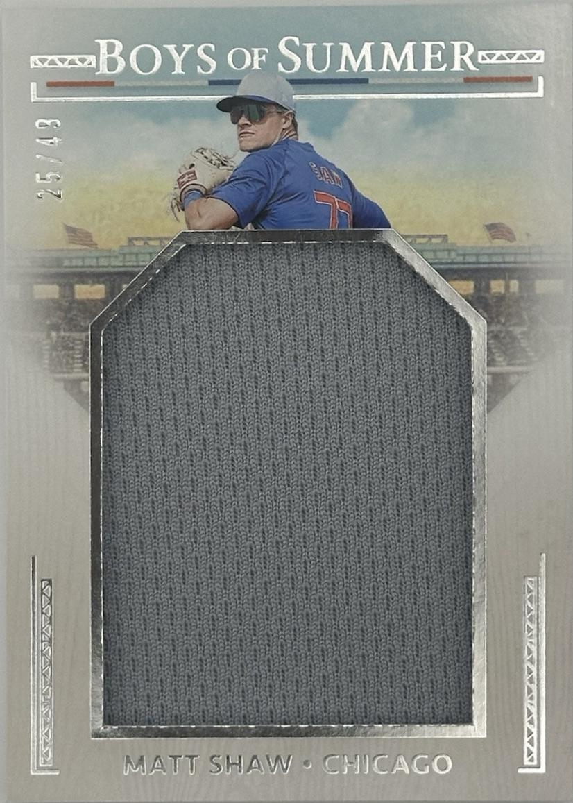 Matt Shaw #JPM-MS Baseball Cards 2024 Panini Boys of Summer Jumbo Prospect Materials
