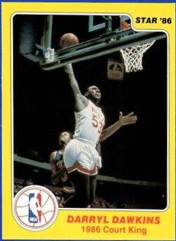 Darryl Dawkins #10 Basketball Cards 1986 Star Court Kings