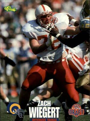Zach Wiegert #88 Football Cards 1995 Classic NFL Rookies