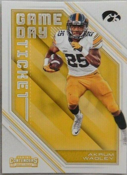 Akrum Wadley #25 Football Cards 2018 Panini Contenders Draft Picks Game Day Ticket
