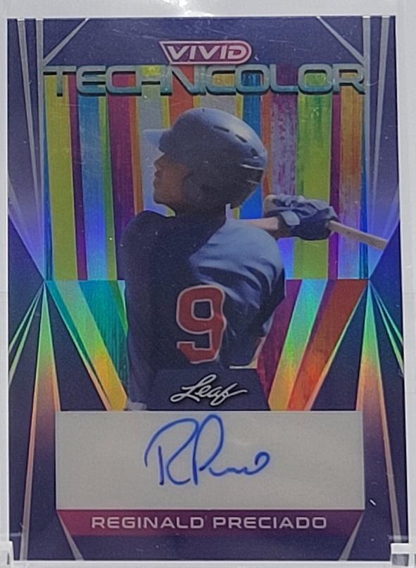 Reginald Preciado #T-RP1 2022 Leaf Vivid Technicolor Autograph Baseball
