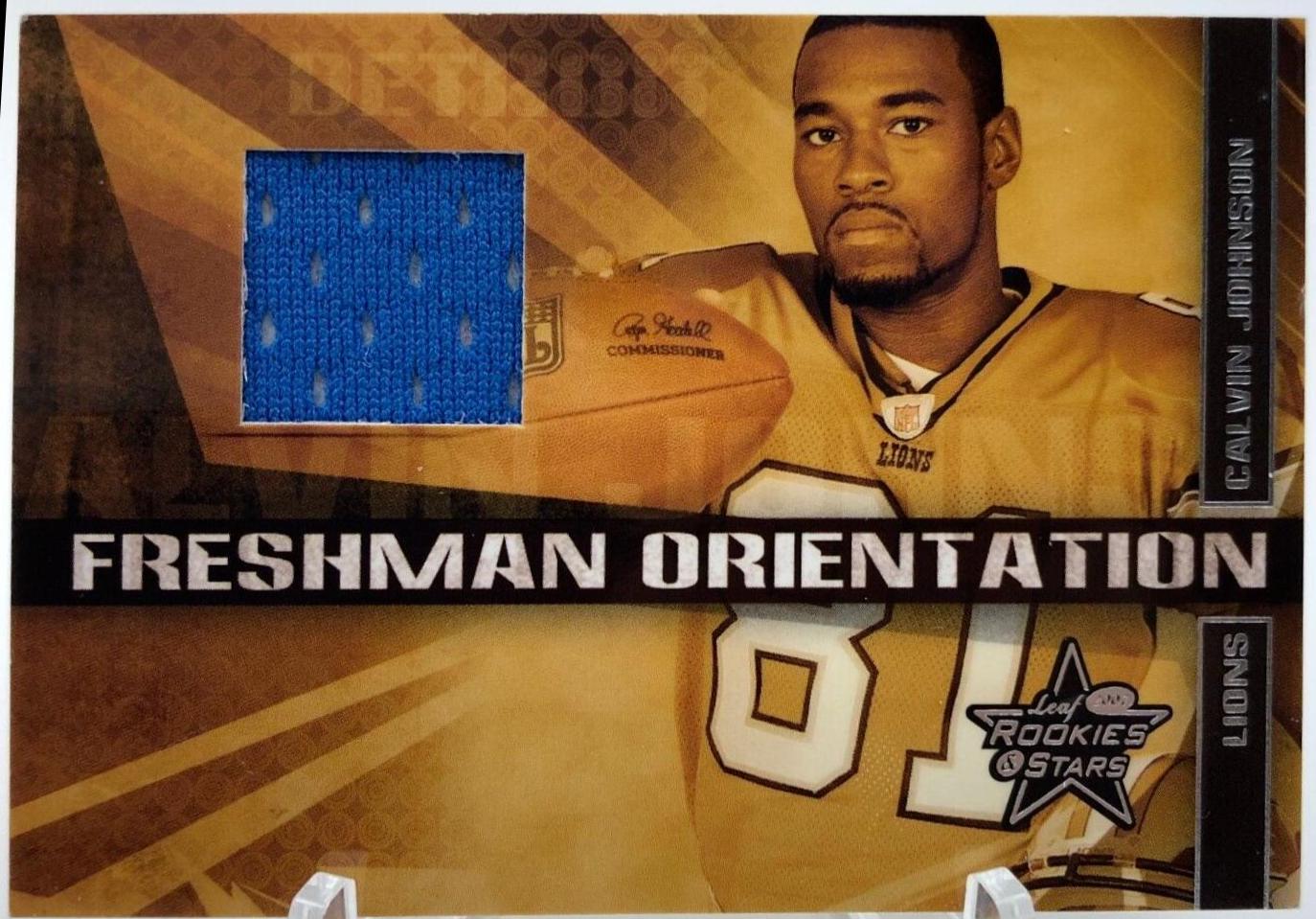 Calvin Johnson #FO-23 Football Cards 2007 Leaf Rookies & Stars Freshman Orientation