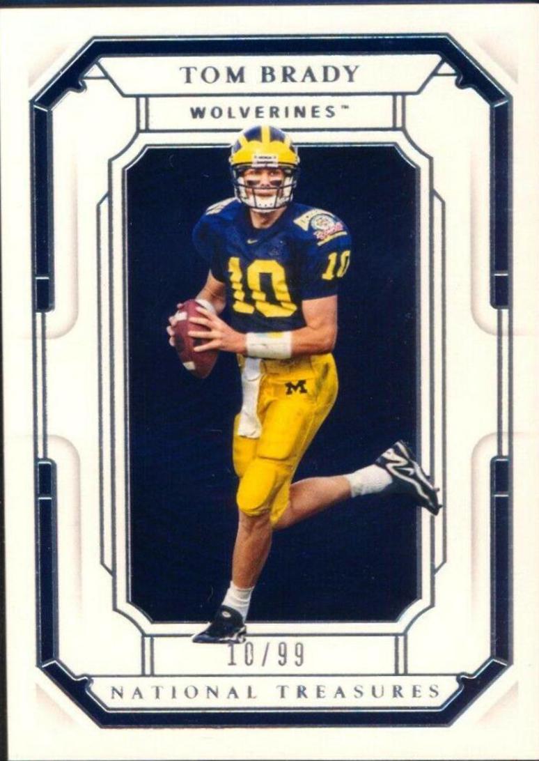 Tom Brady #1 Football Cards 2019 Panini National Treasures Collegiate