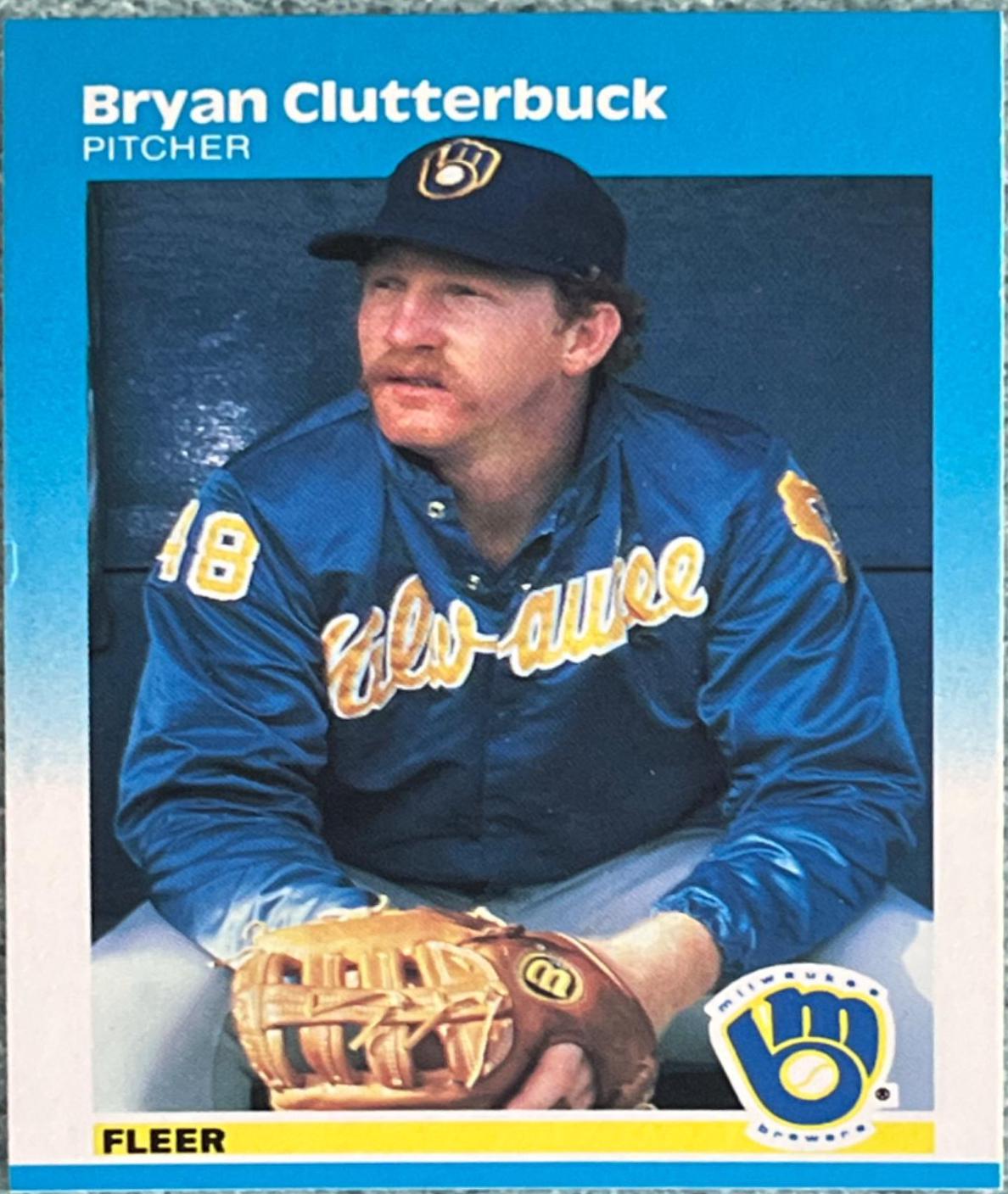 Bryan Clutterbuck #342 Baseball Cards 1987 Fleer