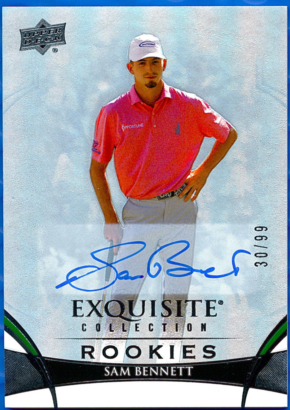 Sam Bennett #EC-SB 2024 Upper Deck Portfolio Exquisite Collection Rookie Golf