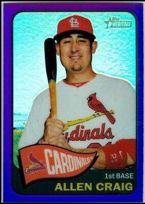 Allen Craig #190 Baseball Cards 2014 Topps Heritage Chrome