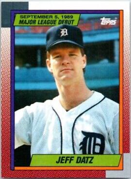 Jeff Datz #28 Baseball Cards 1990 Topps Major League Debut