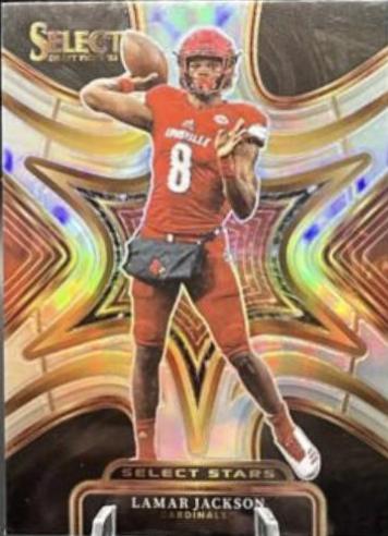 Lamar Jackson #SS-LJ Football Cards 2023 Panini Select Draft Picks Stars