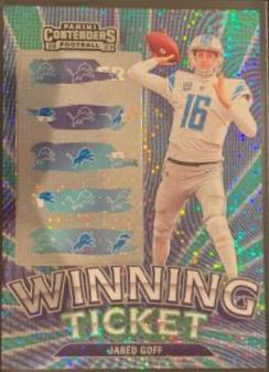 Jared Goff #8 Football Cards 2023 Panini Contenders Winning Ticket