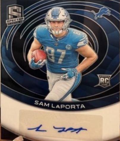 Sam LaPorta #11 Football Cards 2023 Panini Spectra Rookie Autograph Celestial