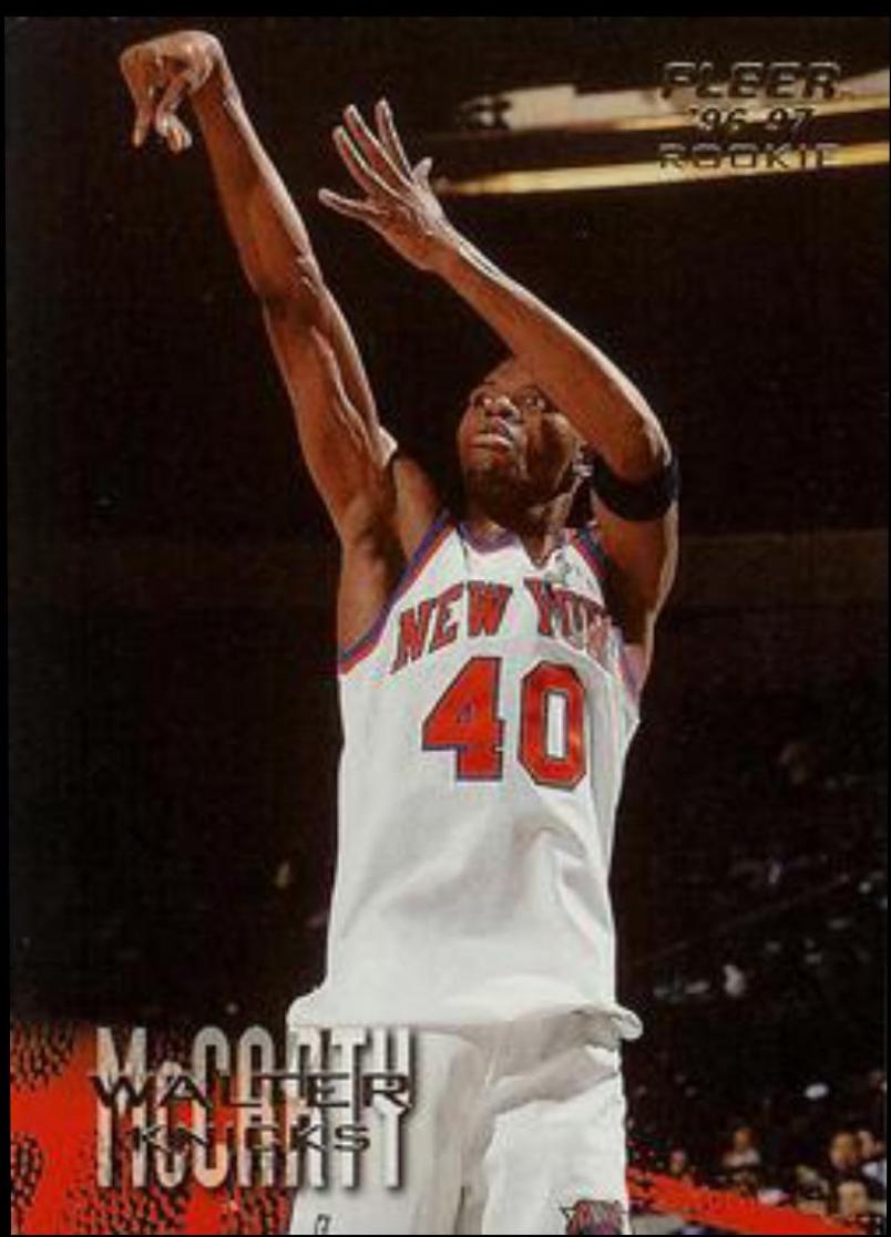 Walter McCarty #227 Basketball Cards 1996 Fleer